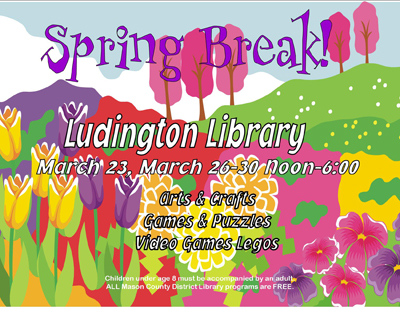 Free spring break kids activities at library