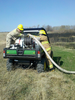 Brush fire in Custer