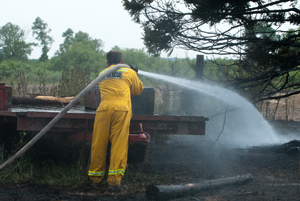 Fire quickly spreads across Free Soil Twp. field