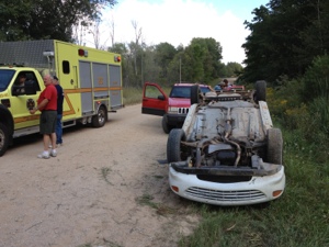 Rollover accident on Conrad