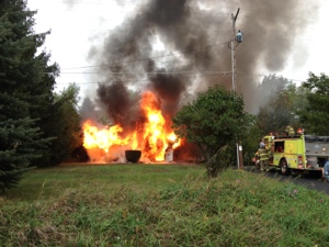 House fire in Amber