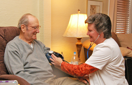 Home health care allows patient to keep working