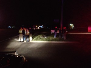 Bicyclist in hospital, identified