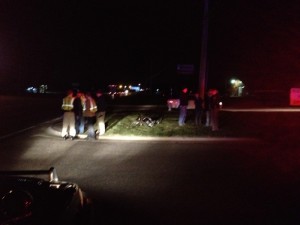 Bicyclist in hospital, identified