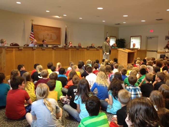 Third graders visit Ludington city council