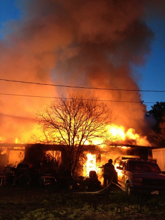 Fire destroys Custer house