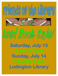 Ludington library used book sale this weekend