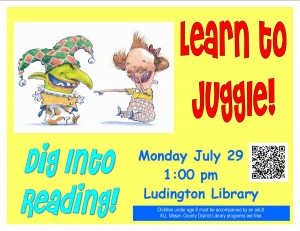Juggler among many events at library