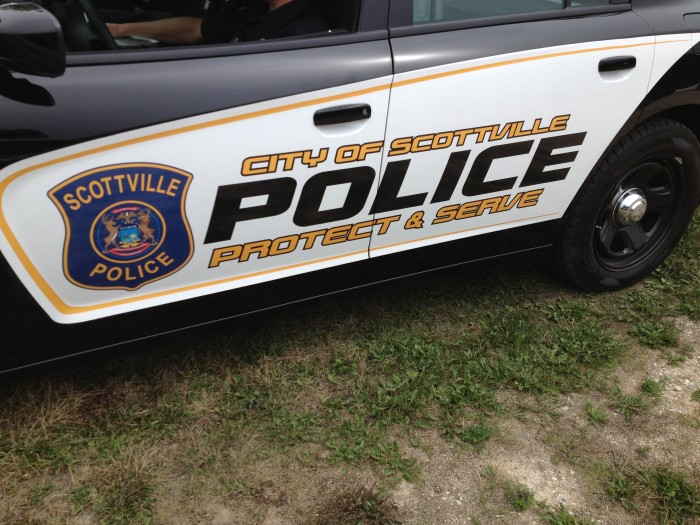 Scottville police officer assaulted.