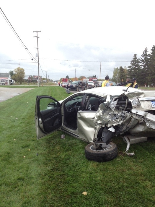 Husband and wife injured at U.S. 10 crash