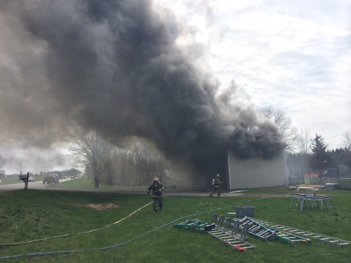 Embers catch U.S. 10 house on fire