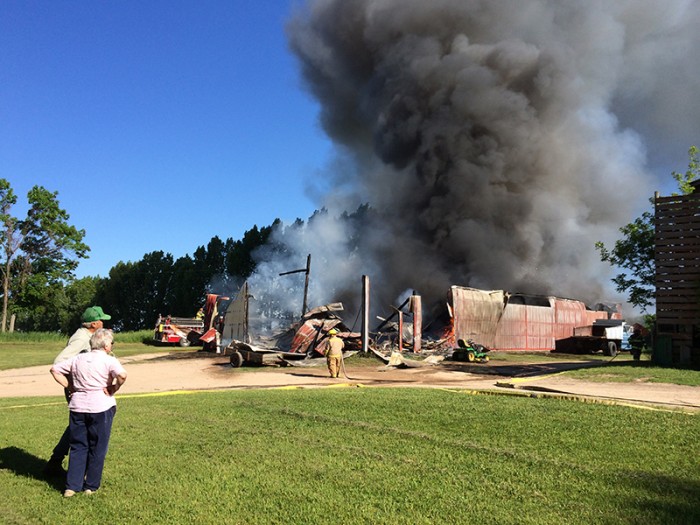 Man injured during Custer barn fire