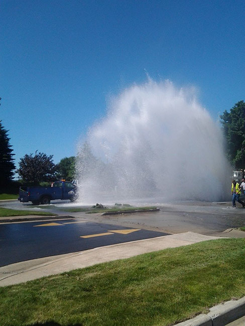 Water main break