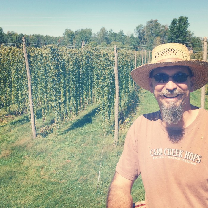 Hops harvesting in full swing.