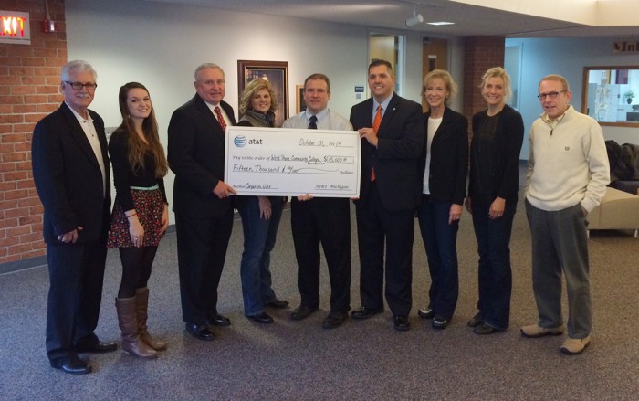 AT&T donates $15,000 to college for high school career exploration program