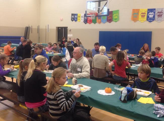Scottville Upper Elementary celebrates Thanksgiving.