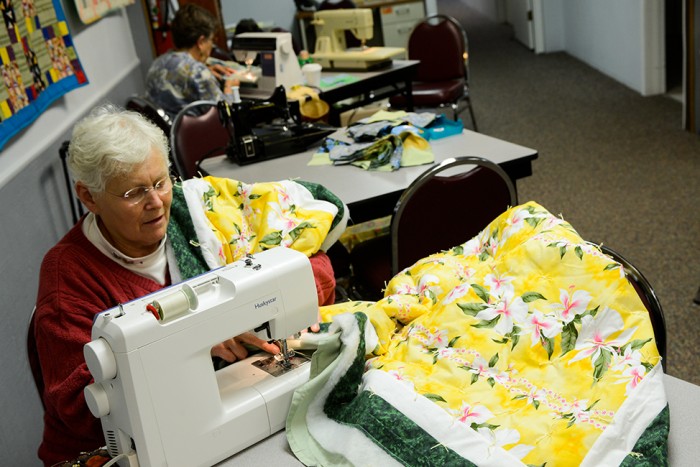 Quilting among friends.