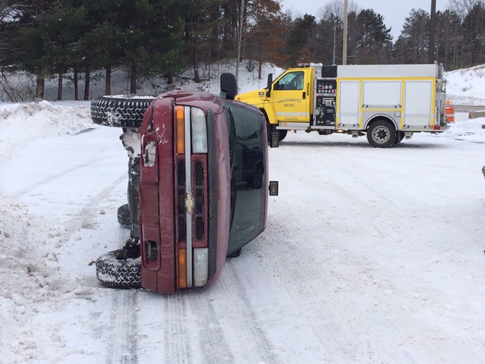 Parking lot rollover.