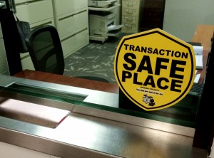 Sheriff’s office lobby open for safe transactions.
