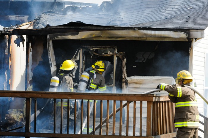 Fire destroys Branch Township home.