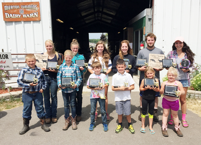 Mason County 4-H dairy winners.