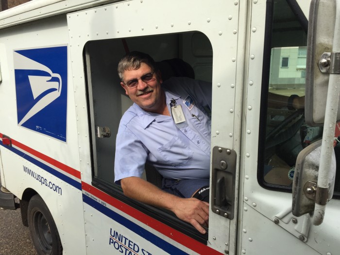 Friday is last delivery in Scottville for postman Steve Iteen.