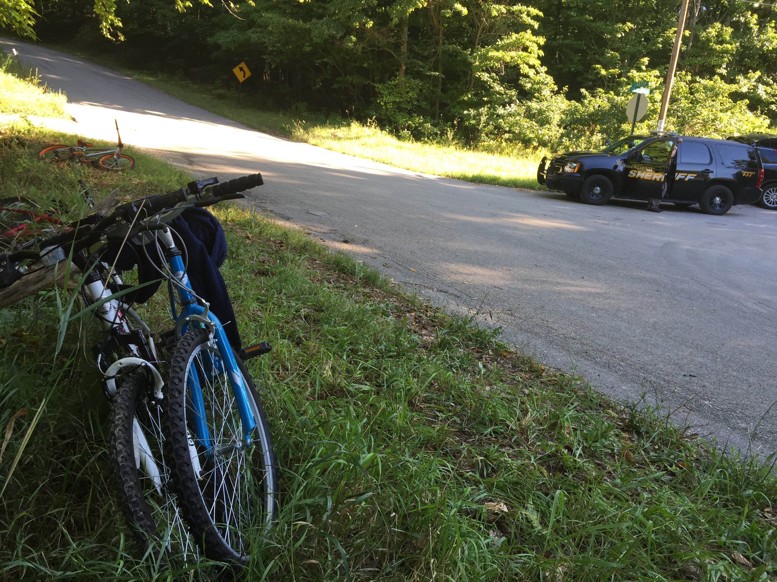 Boy injured after bicycle crash.