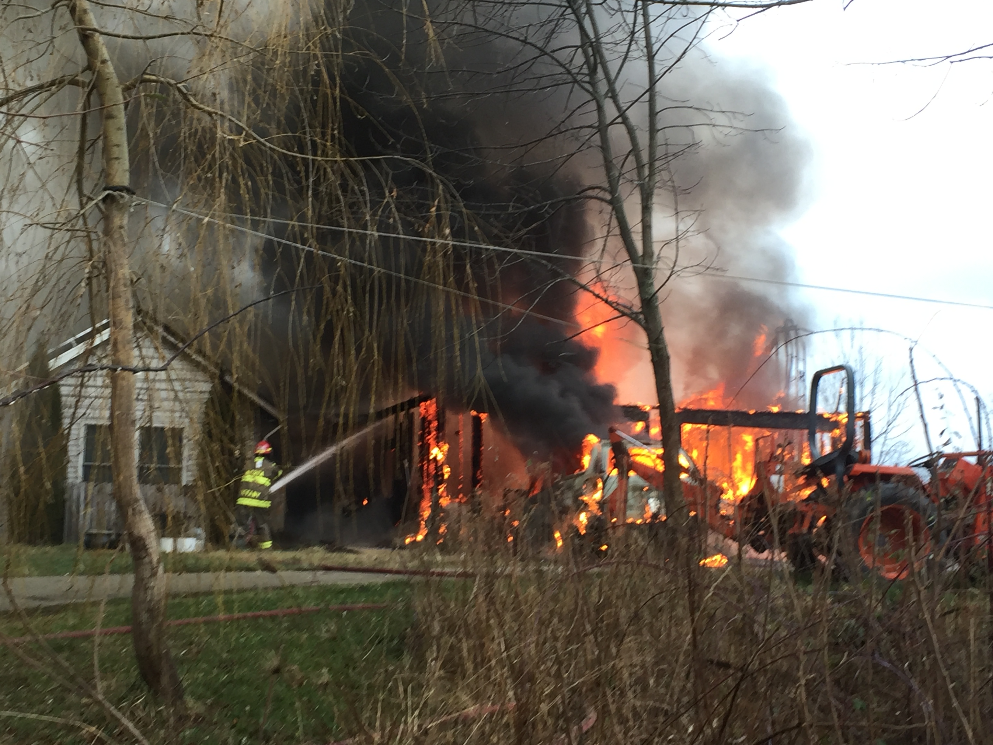 Dog unharmed after being in house fire for over an hour.