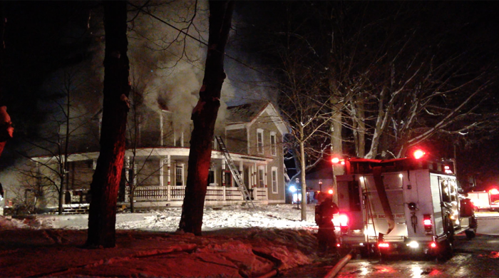 Fire damages Pentwater home.