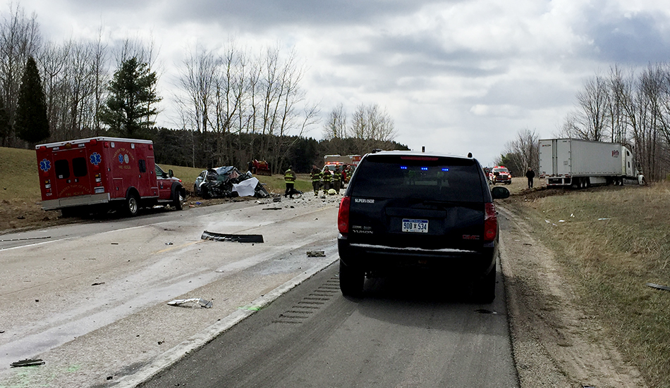 One dead after US 31 SUV/Semi crash.
