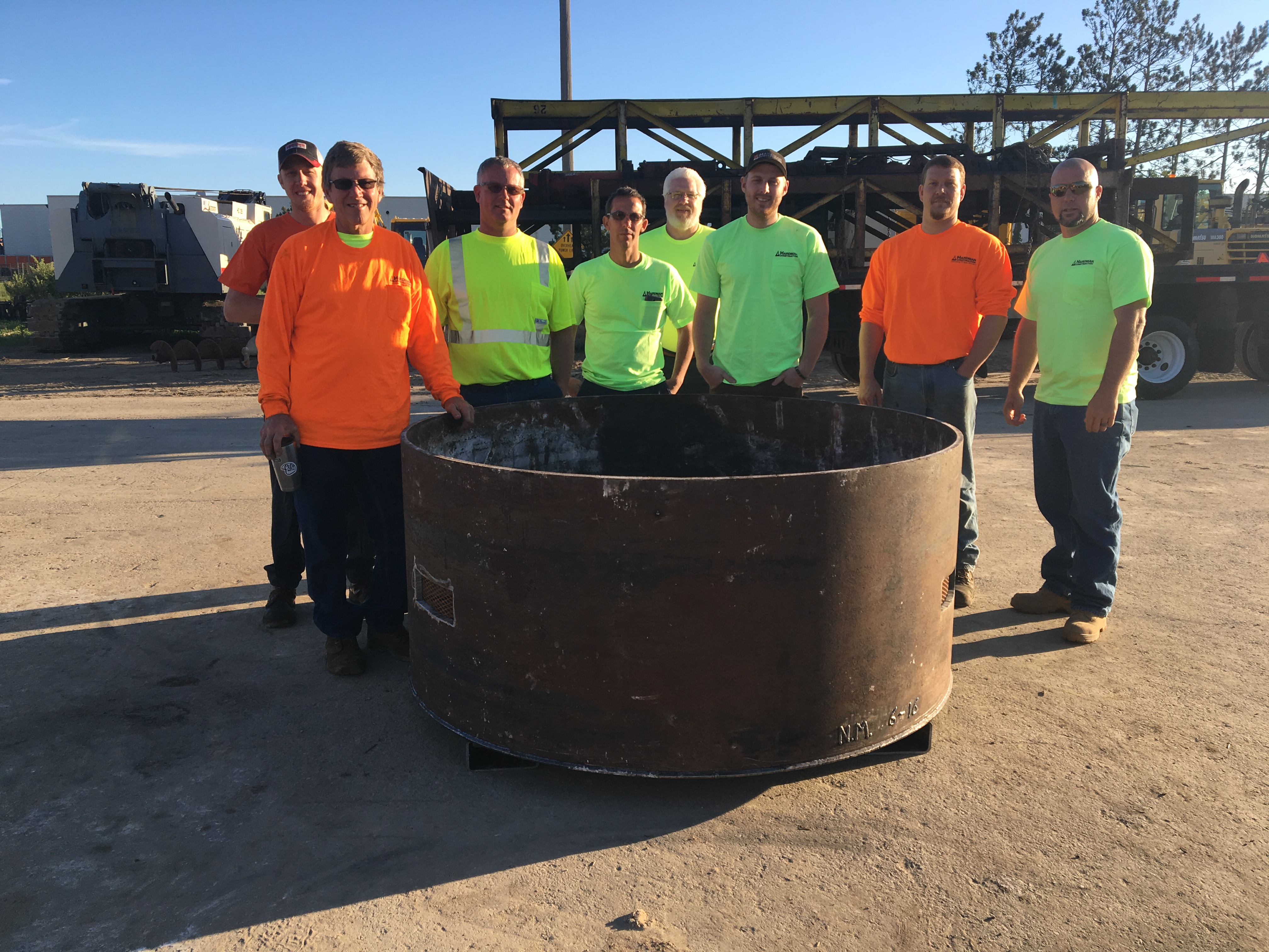 Hardman Construction donates pit for beach bonfires.