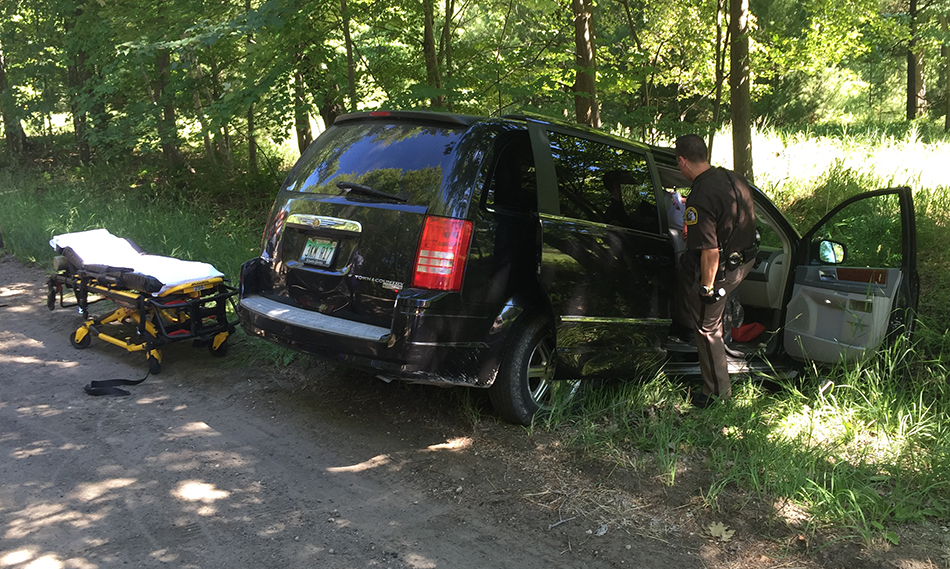 Driver injured after swerving to miss deer.