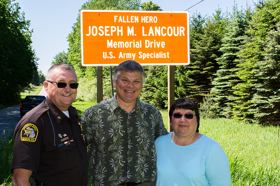 Jebavy Dr. in Hamlin Twp. to be dedicated in memory of Spc. Joe Lancour.