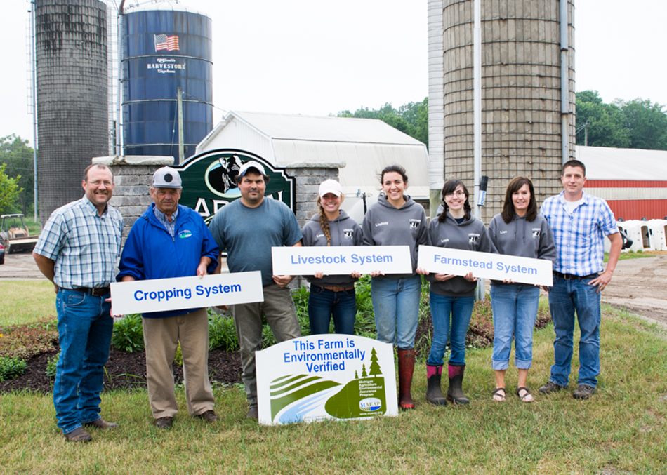 Larsen Farms becomes first in county to hold 3 system environmental certification.