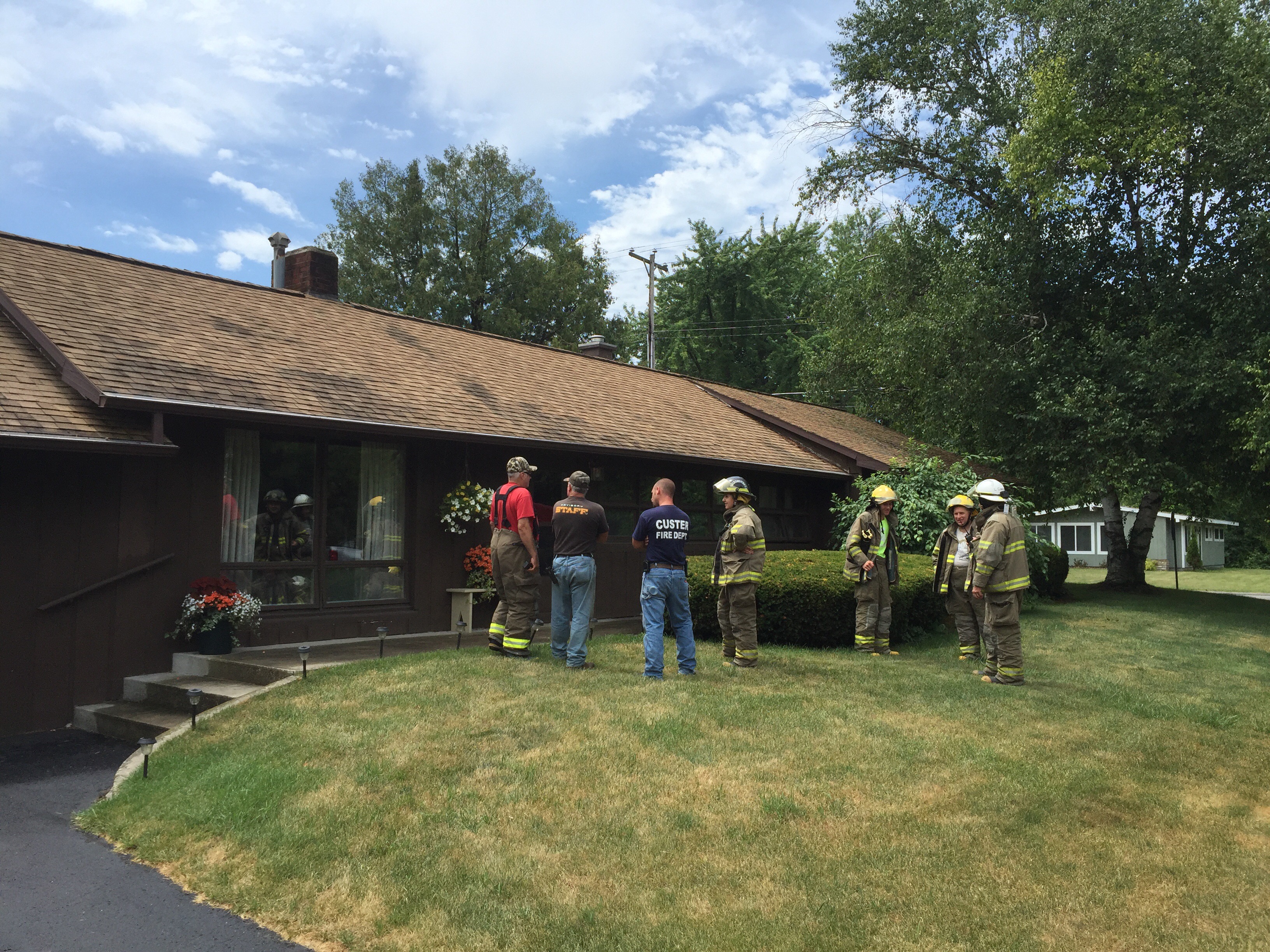 Steam on roof likely reason for fire dept. response.