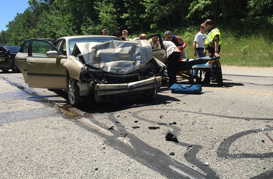 Scottville woman injured in Jebavy Dr. crash.