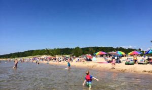 Girl, 10, drowns after falling off paddle board in Lake Michigan.