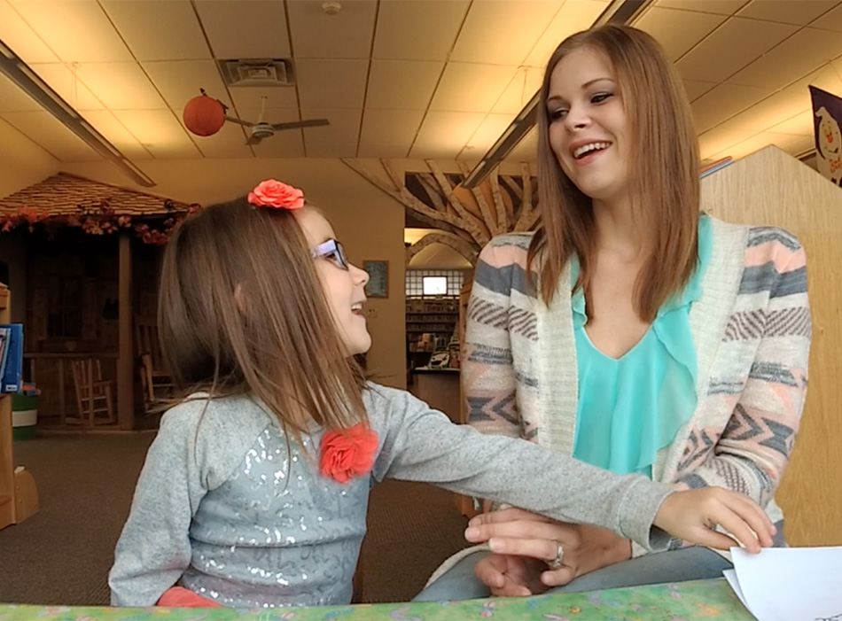 Adison Thorne with her mother, Megan.