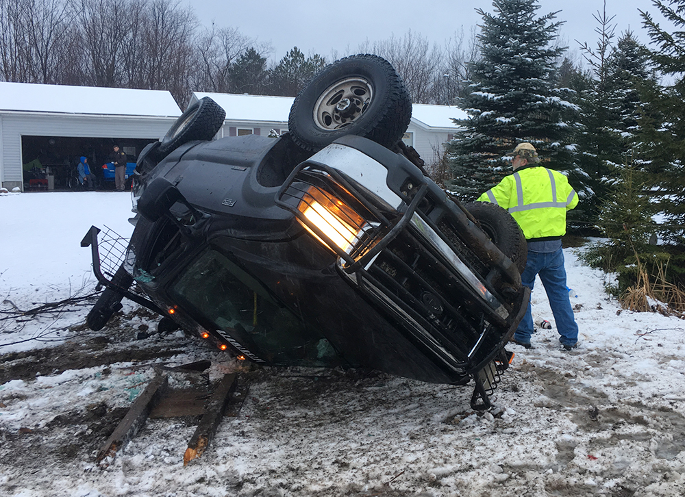 Driver receives minor injuries after Scottville Rd. crash.