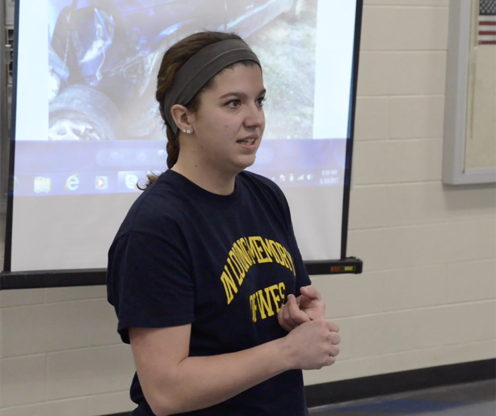 25yearold widow speaks to students about the consequences of