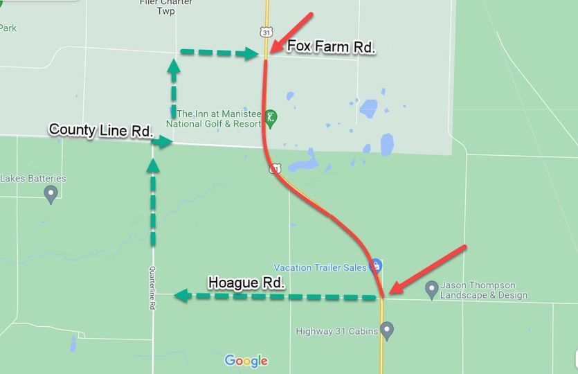 Us 31 Highway Map Us 31 Construction Scheduled To Begin Monday; Highway Traffic To Be  Detoured. | Masoncountypress.com