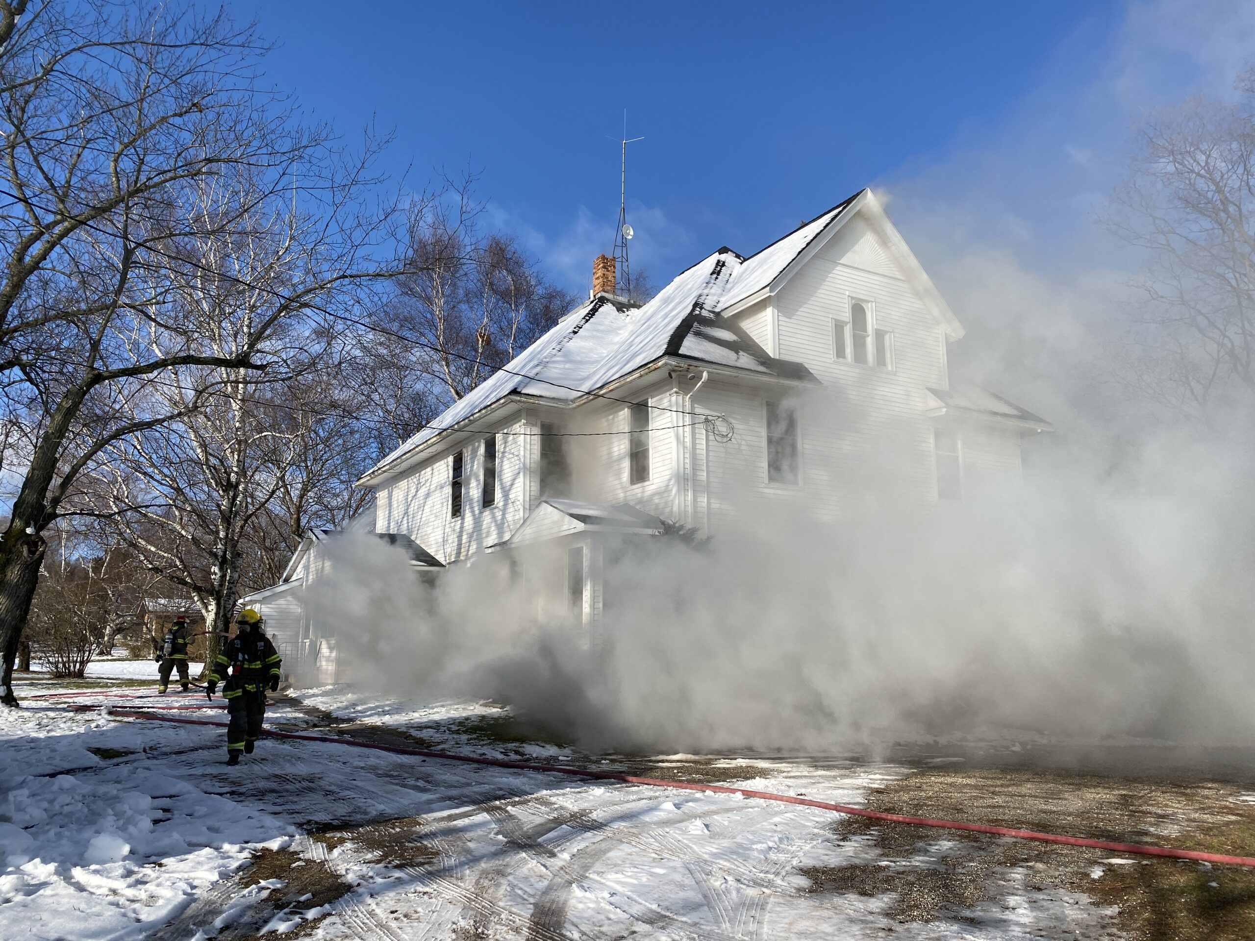 Fire damages historic Riverton house.