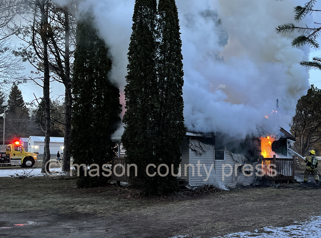 Fire destroys Hamlin Township house.
